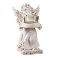 Resin angel shape candle holder