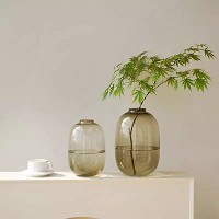 clear glass bottle vase 