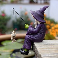 handmade resin witch fishing