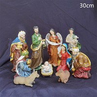 handmade 30cm height Nativity sets manger sculpture