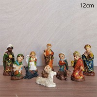 handmade 12cm height Nativity sets manger sculpture multi color baby shape