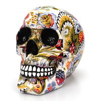 Halloween water transfer printing skull ornament