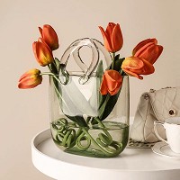 glass handbag vase 