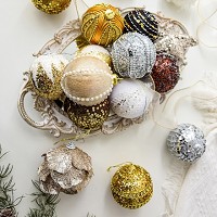 Christmas tree decor xmas ball gold