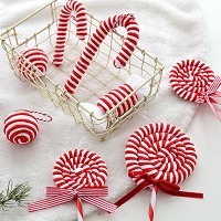 cloth Lollipops and crutches Christmas decor